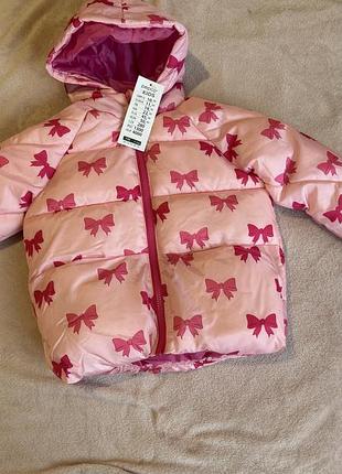 Принтована осінньо-весняна куртка для дівчаток