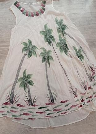 Итальянское платье с пальмами