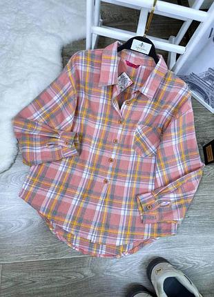 Стильна трендова сорочка в клітинку (багата палітра)