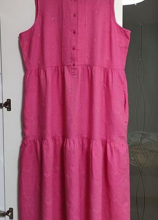 Невероятно красивое льняное платье с вышитыми пчелками от joules 💖🩷