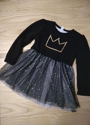 Теплый праздничный платья с фатином снизу