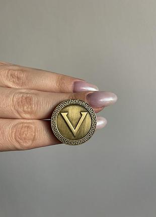 Пін значок металевий брошка вікінг «v — воїн, воля, велич»