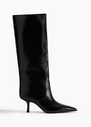 Чоботи жіночі чорні до колін hm new