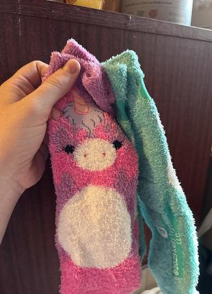 Новые носки тёплые махровые george девочка 2 пары 27-30 размер единорог