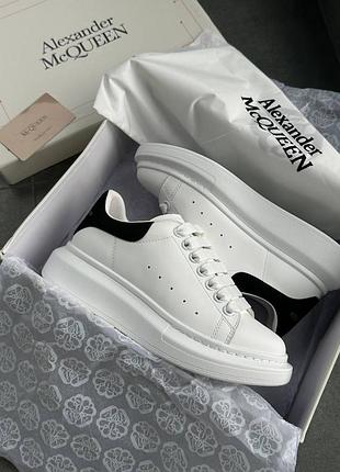 👟 кроссовки alexander mcqueen ivory black white / наляжка bs👟