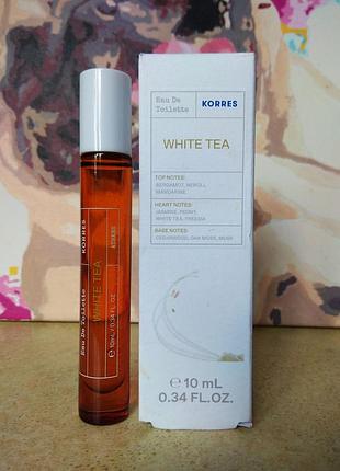 Korres white tea roll-on мини туалетная вода унисекс 10 мл.