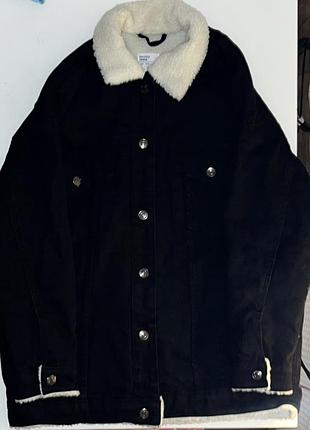 Нова «джинсова» куртка тепла з хутром