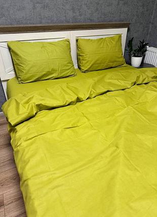 🌸 комплект постельного белья однотонная грушевая