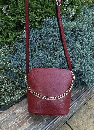 Італія стильна шкіряна жіноча сумка кросбоді натуральна шкіра