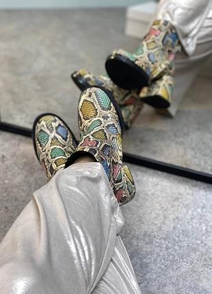 Жіночі черевики із натуральної шкіри ексклюзив пітон 9001