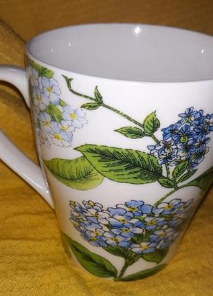 Чашка белая с рисунком сиренью - 300 мл сирень цветы