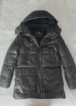 Куртка зимняя,холлофайбер, на мальчика рост 134-145см, цвет темно-зеленый. цена 700грн