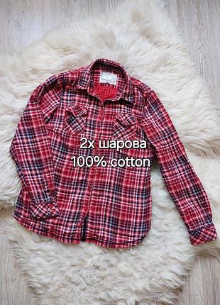 💜❤️💛 очень качественная стильная 2х шаровая рубашка s.oliver в красивую клетку