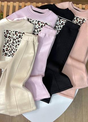 Теплий костюм для дівчинки кофта + штани