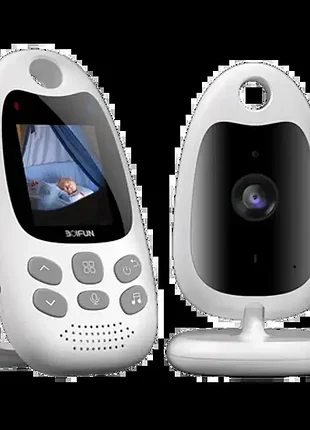 Видеоняня boifun baby monitor vb610, белая, портативная