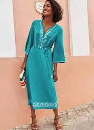 95% вискоза натуральная бирюзовая вышиванка, платье вышивка, платье вышиванка.