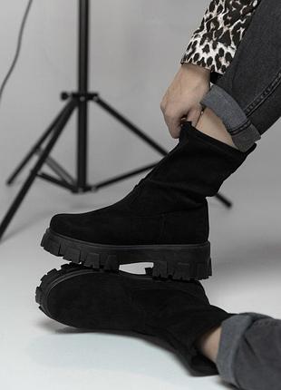 Женские ботинки zam black 20-909-1 вт7689(34 - 02)