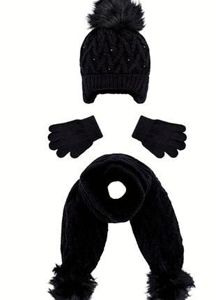 Комплект mayoral шапка шарф перчатки