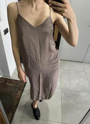 Платье-комбинация натуральный шелк cos