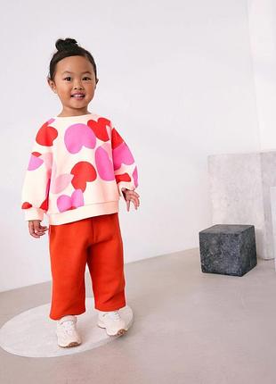 Костюм комплект на дівчинку світшот та штани широкі