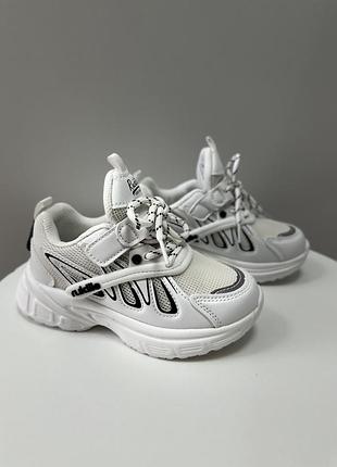 Белые кроссовки для мальчиков и девушек от Tom.m