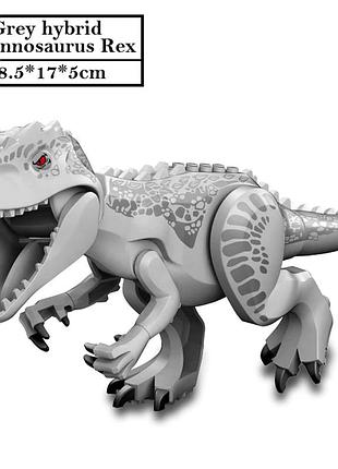 Конструктор серый динозавр динозавр indоминус индоминус рекс 29 см jurassic world (для lego/лего легосовместим)