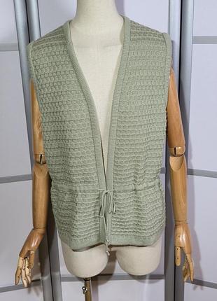 Lysdor шерстяной жилет кардиган без рукавов фисташкового цвета