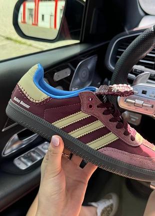 Wales bonner x adidas samba nylon fox brown