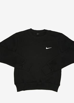 Чоловічий свішот/пластик nike зимовий/осінній на флісі чорний