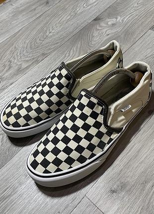 Кеди vans slip on чорно білі checkerboard