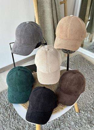 Бейсболка вельвет, бейсболка зимняя, бейсболка с флисом, бойсболка осень зима