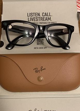 Окуляри з функцією відеозапису, фото і гарнітури ray-ban meta - другої генерації, не stories, wayfarer clear - форма оправи і прозорі лінзи