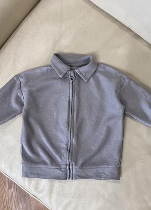 Стильна тонка кофта з коміром на блискавці від джордж 12-18 міс ріст 80- 86