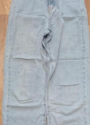 Брюки джинсы широкие