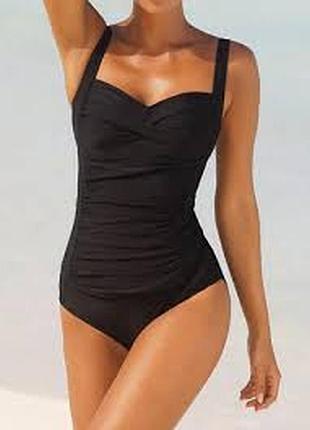 Купальник сдельный черный с утяжкой размер 52 / 18  твую в акции безопасная сде