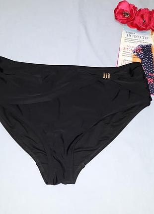 Низ от купальника женские плавки размер 52 / 18 черный бикини высокие на утяжке