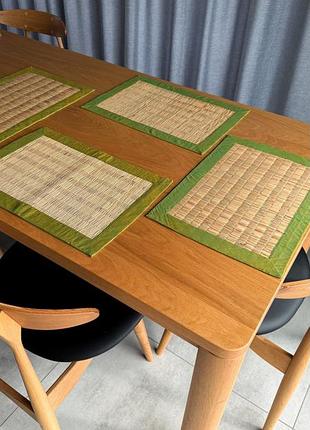 Бамбуковий килимок для сервірування, натуральні килимки під тарілку