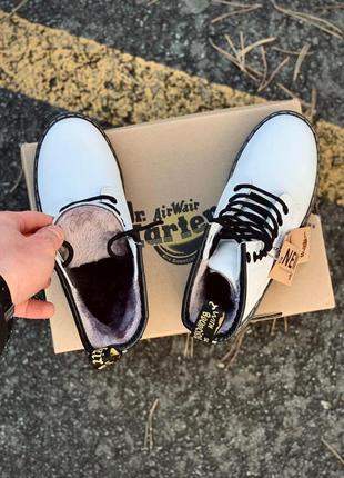 Dr. martens 1460 white fur lasd черевики мартинсы післяплата купити4 фото