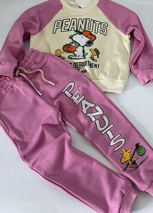 Розпрожаж спортивний костюм для дівчинки з снупі zara 3 4 5 років