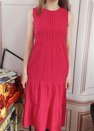 Длинное платье с карманами для беременных