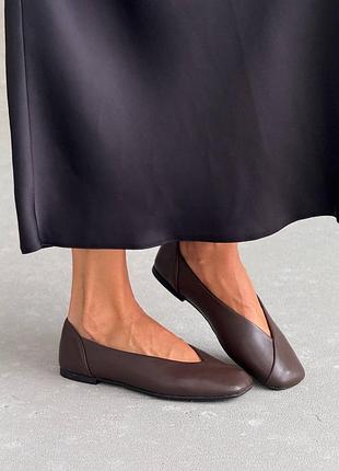 Балетки кожа