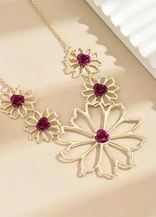 Кольє з квітковим візерунком, елегантний та розкішний