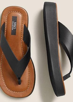 Вьетнамки m&s кожа