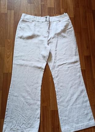 Белые брюки летние размер 18 лён