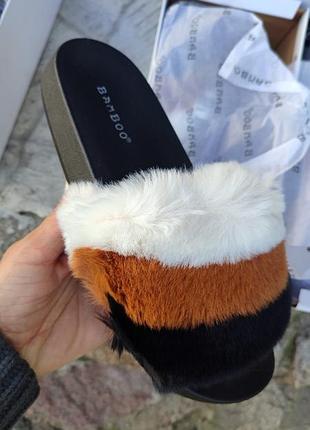 Шлепанцы с мехом bamboo