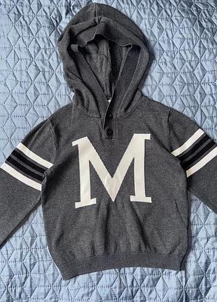 Вʼязаний худі h&m пуловер светр на хлопчика кофта реглан