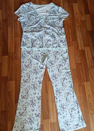 Дуже м'якенька піжама великий розмір 18-20 поліестер