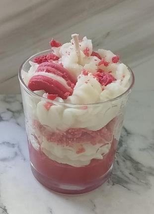 Десертна свічка  з ароматом полуниці  з вершками