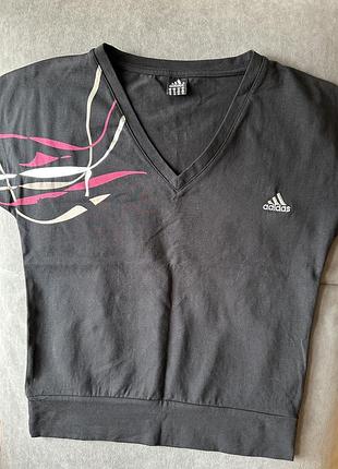Футболка кроп жіноча adidas чорна розмір м