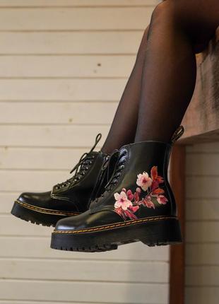 Dr martens flower, жіночі черевики весна-осінь мартинсы4 фото